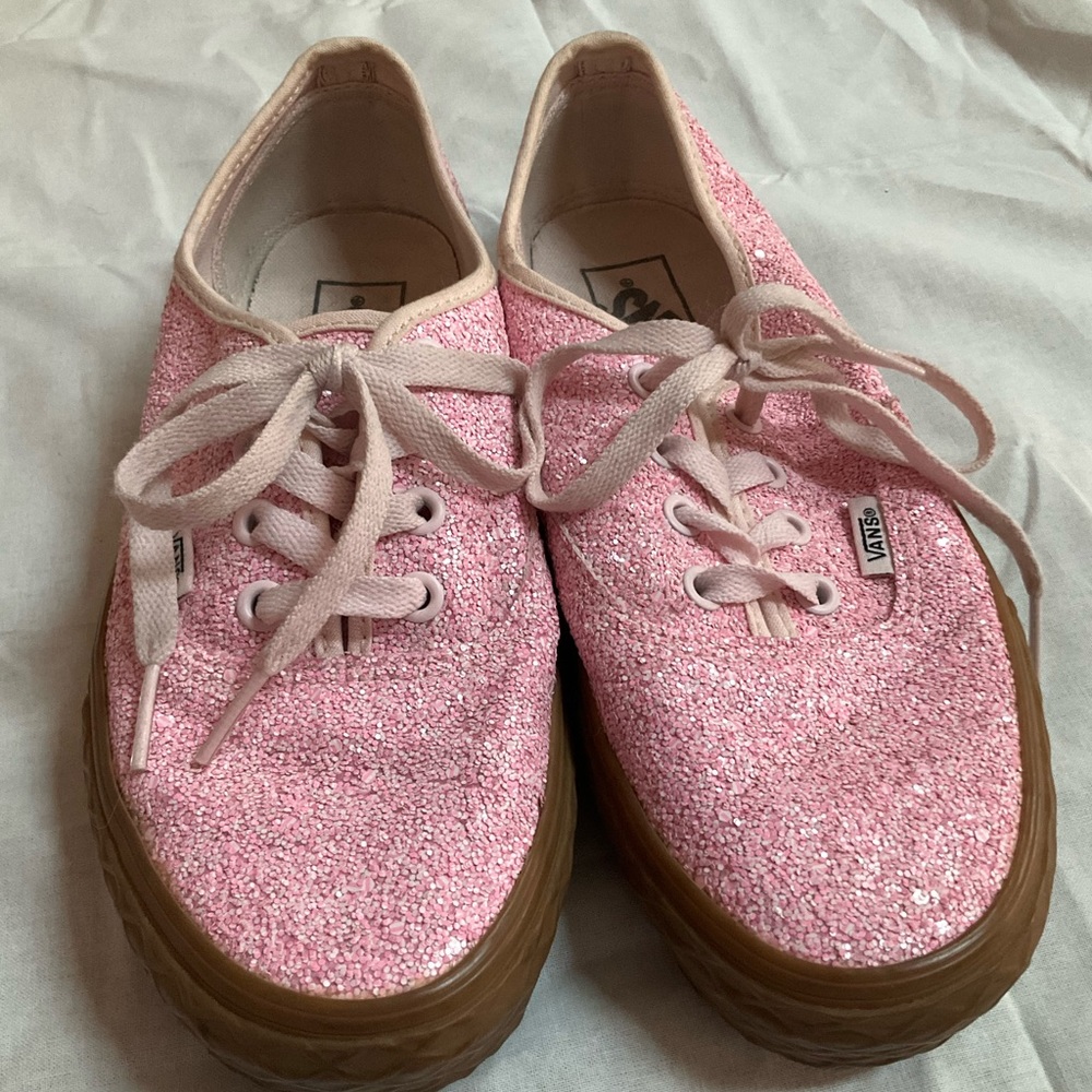 Glitter pink vans